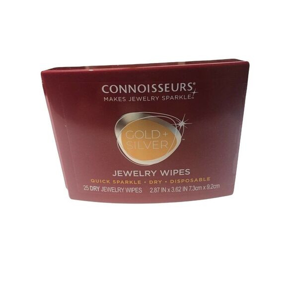 Connoisseurs Jewelry Wipes & Cloth Set – 2 Packs (50 Wipes) + Polishing Cloths - Picture 8 of 9